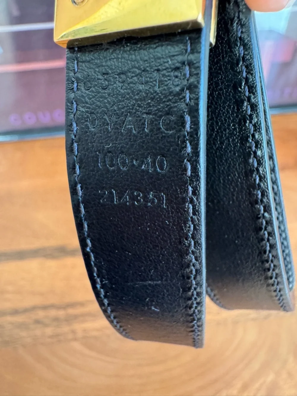 Gucci Marmont Reversible GG logo Black Leather Belt size 44 100cm - Picture 7 of 12